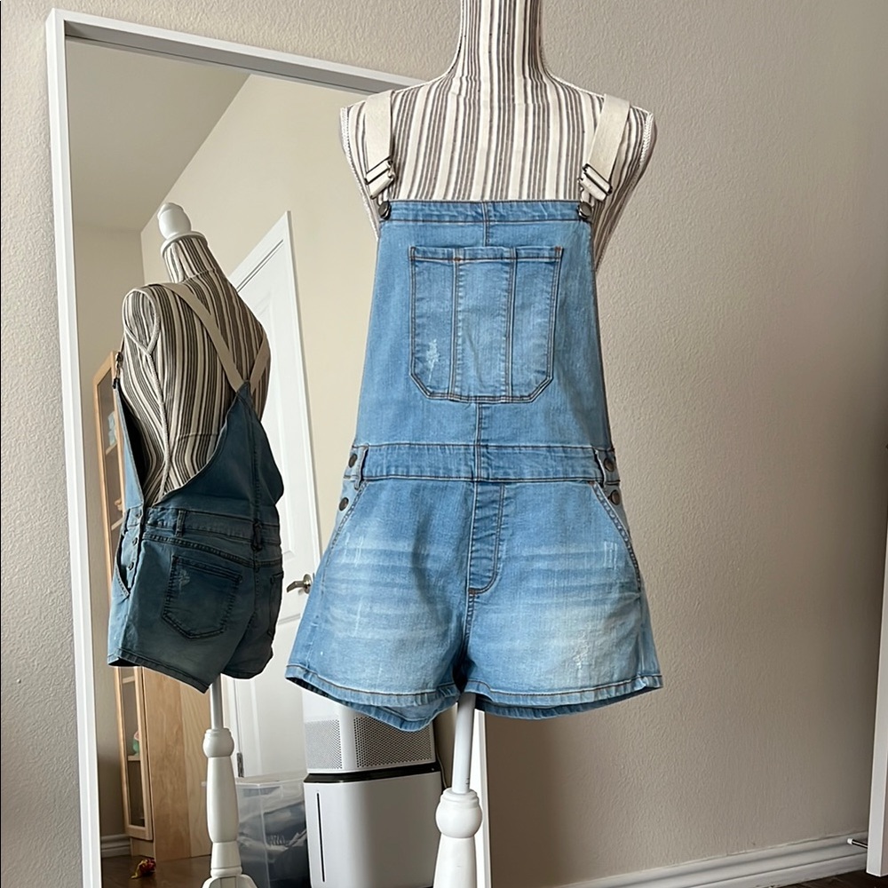 Light Blue Denim Overalls